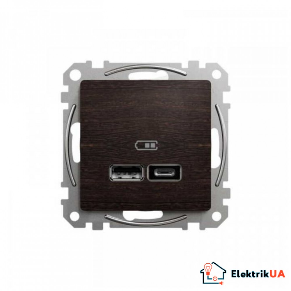 USB A+С розетка 3А Schneider Electric Sedna Design Венге SDD181404